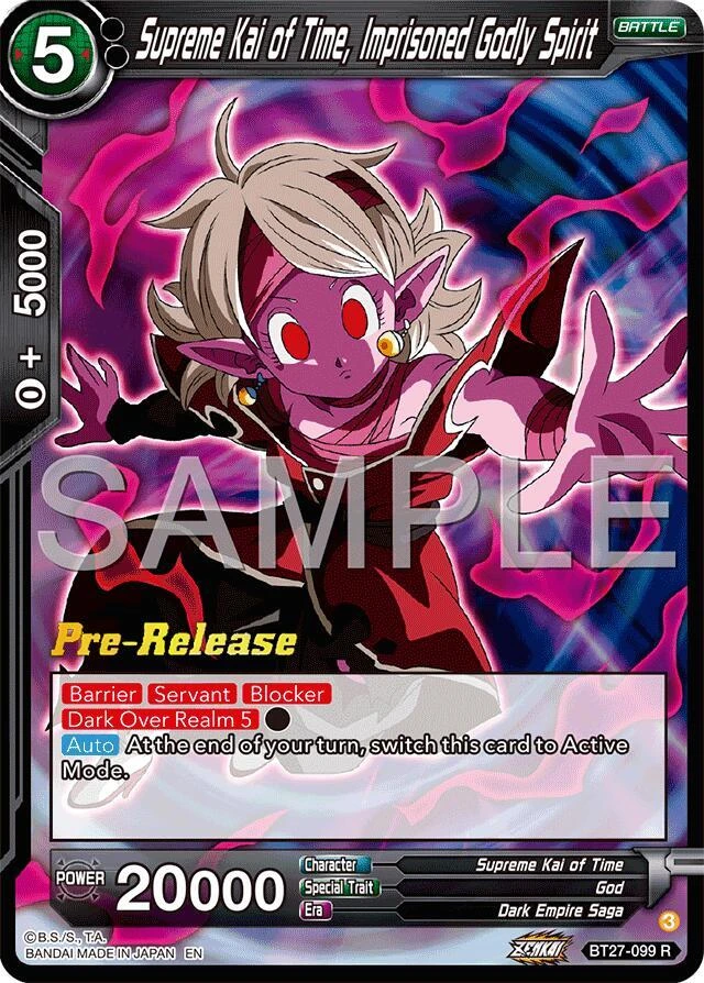 Supreme Kai of Time, Imprisoned Godly Spirit [Pre-Release] #BT27-099