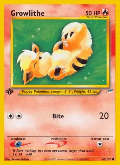 Growlithe 1st Edition
