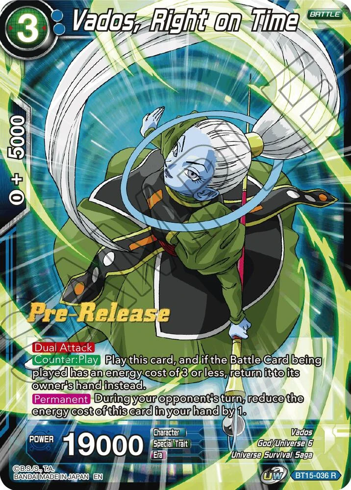 Vados, Right on Time [Pre-Release] #BT15-036