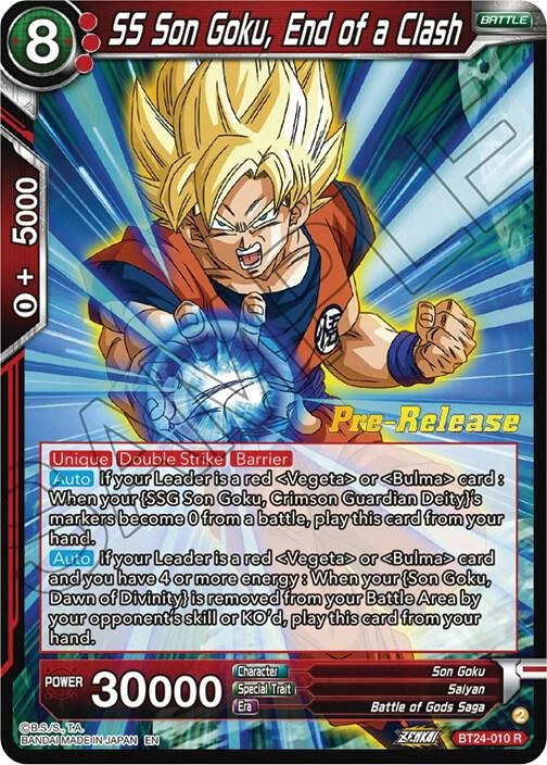 SS Son Goku, End of a Clash [Pre-Release] #BT24-010