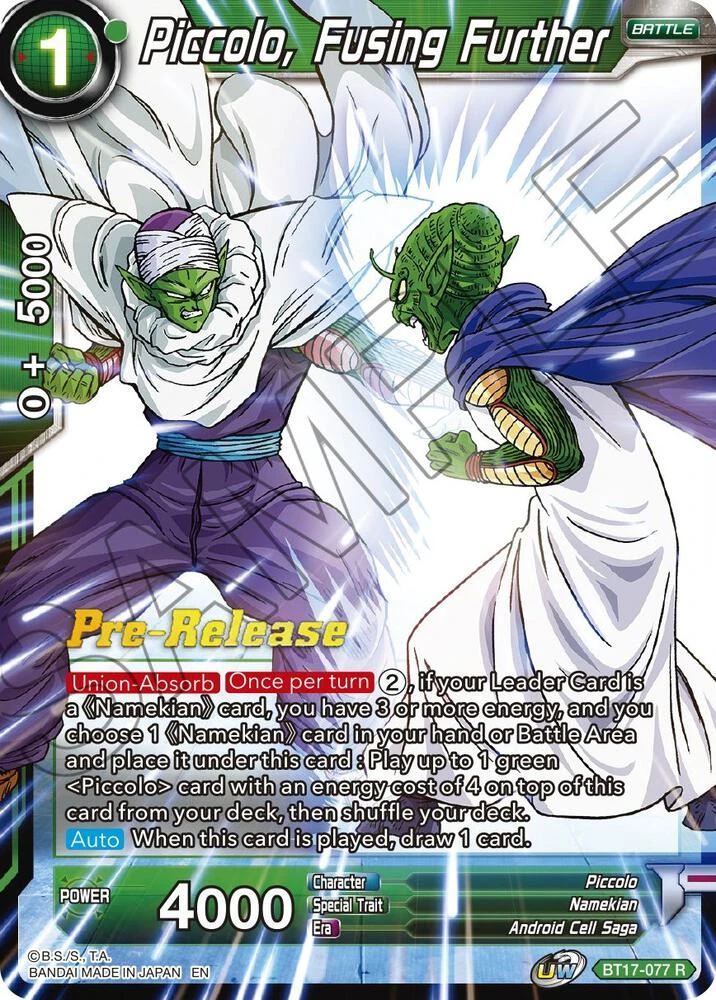 Piccolo, Fusing Further [Pre-Release] #BT17-077