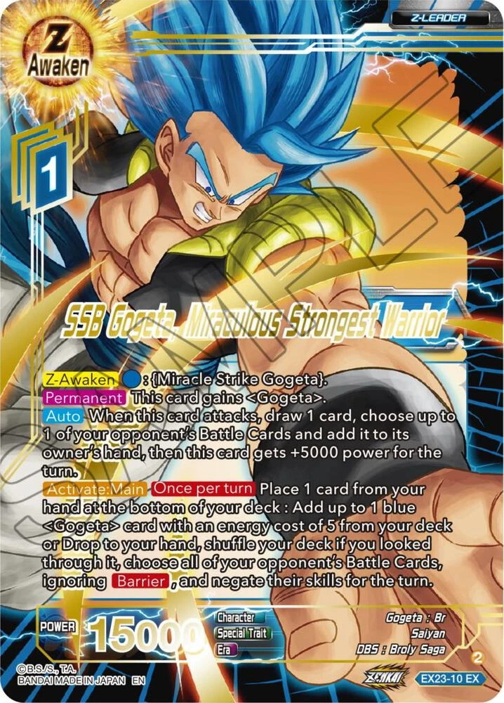 SSB Gogeta, Miraculous Strongest Warrior #EX23-10