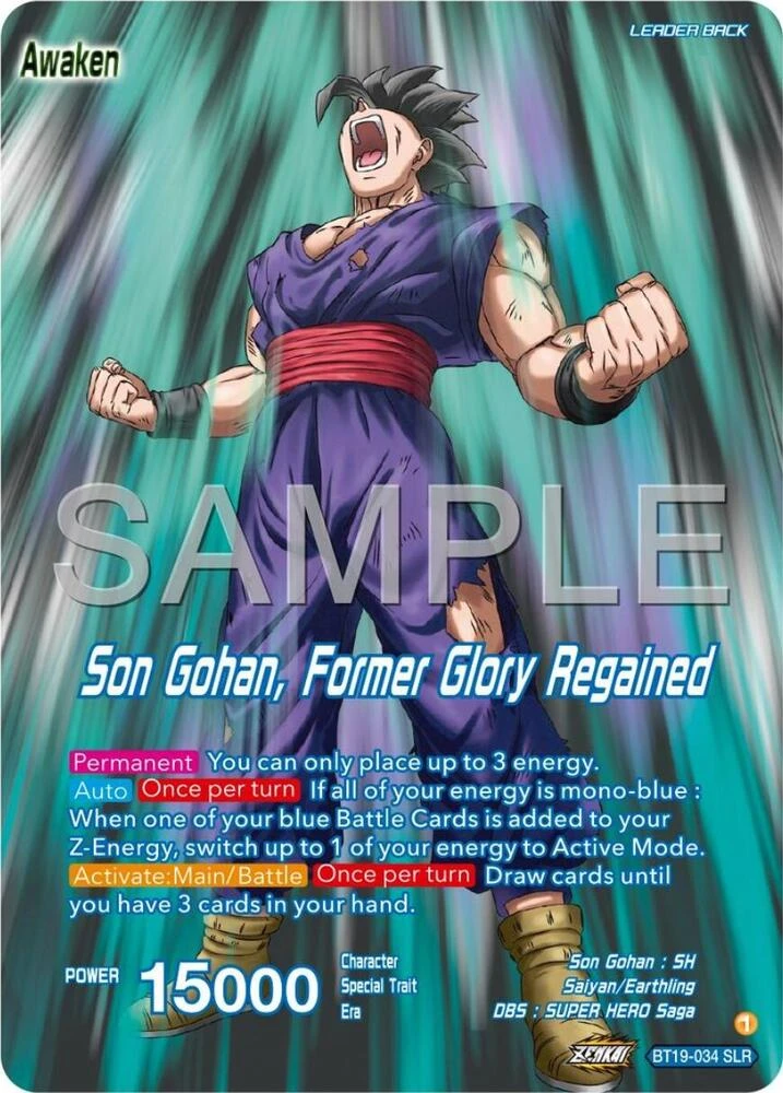 Son Gohan // Son Gohan, Former Glory Regained [Expansion Deck Box Set 24: Premium 7th Anniversary Box 2024] #BT19-034