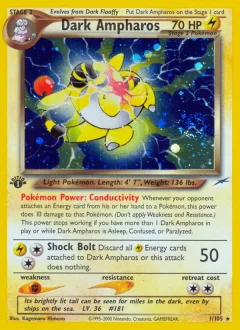 Dark Ampharos 1st Edition