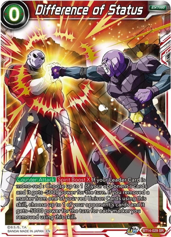 Difference of Status #BT14-029
