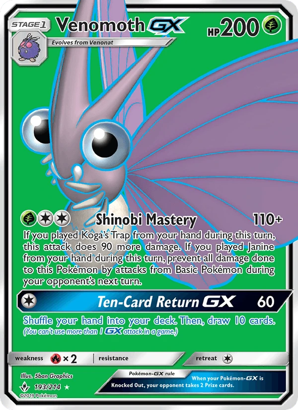 Venomoth Gx #193