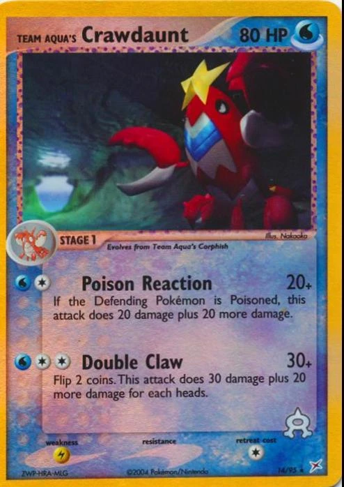 Crawdaunt Reverse Holo #14