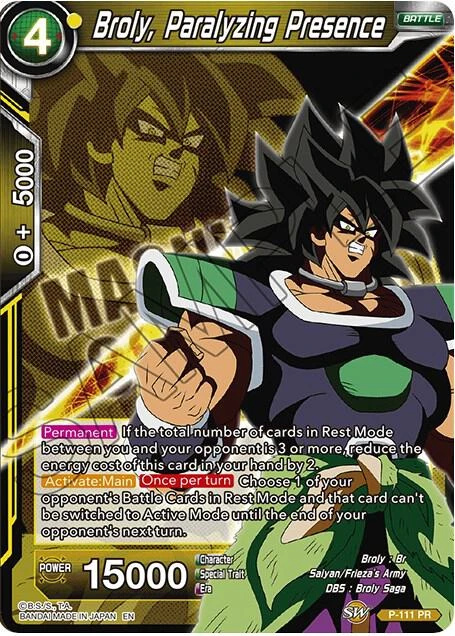 Broly, Paralyzing Presence #P-111