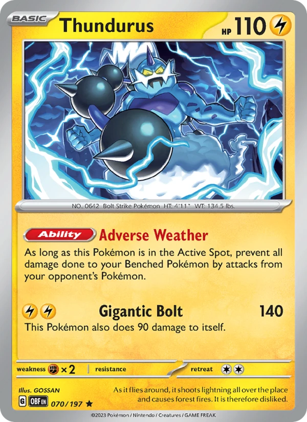Thundurus Holo #70