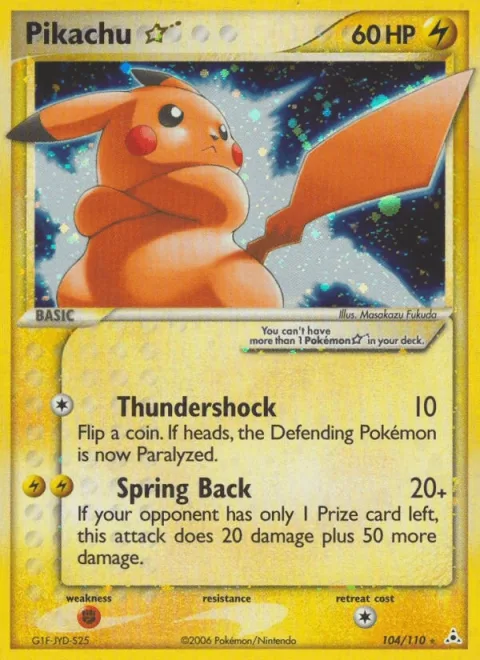 Pikachu Gold Star