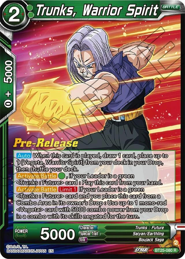 Trunks, Warrior Spirit [Pre-Release] #BT25-080