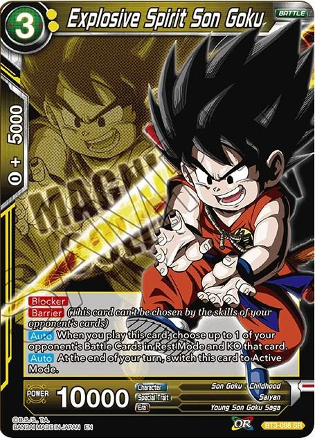 Explosive Spirit Son Goku [Expansion Deck Box Set 08: Magnificent Collection - Forsaken Warrior] #BT3-088