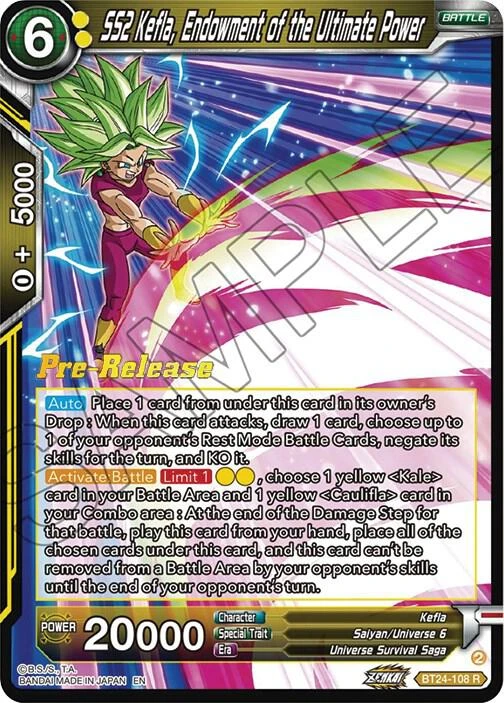 SS2 Kefla, Endowment of the Ultimate Power [Pre-Release] #BT24-108