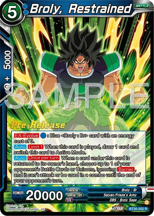 Broly, Restrained [Pre-Release] #BT26-052