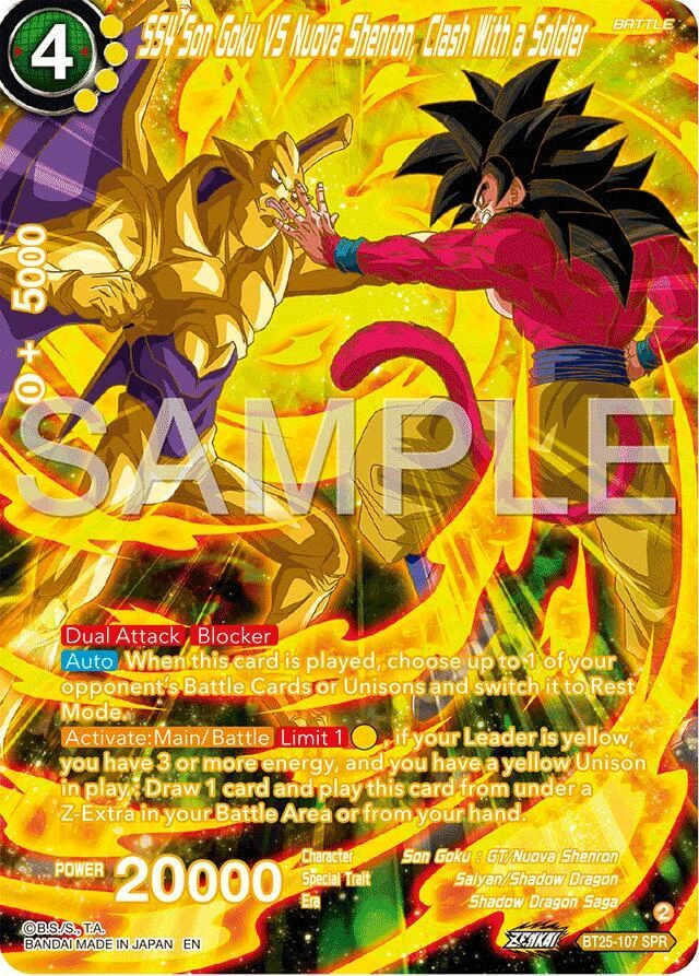 SS4 Son Goku Vs Nuova Shenron, Clash With a Soldier [SPR] #BT25-107