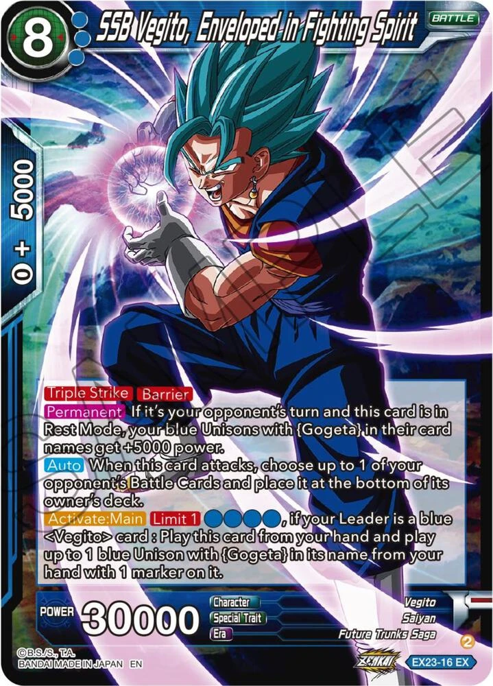 SSB Vegito, Enveloped in Fighting Spirit #EX23-16