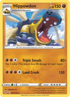 Hippowdon Reverse Holo