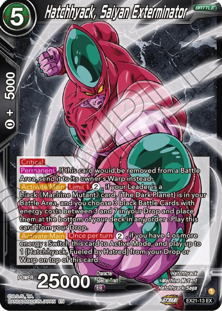 Hatchhyack, Saiyan Exterminator #EX21-13