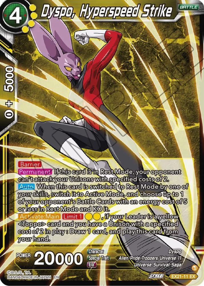 Dyspo, Hyperspeed Strike #EX21-11