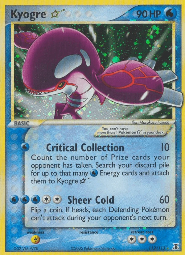 Kyogre Gold Star #112