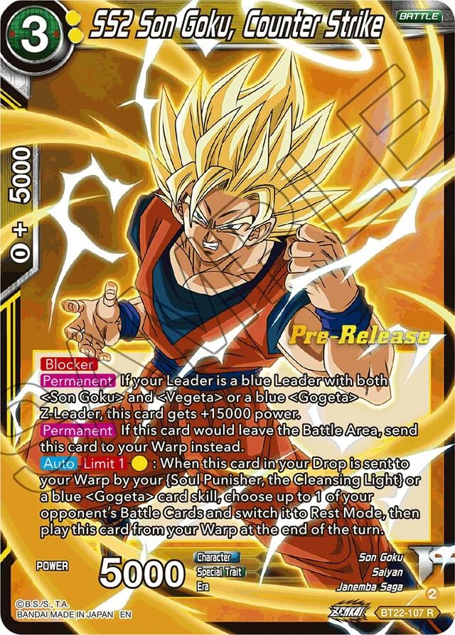 SS2 Son Goku, Counter Strike [Pre-Release] #BT22-107