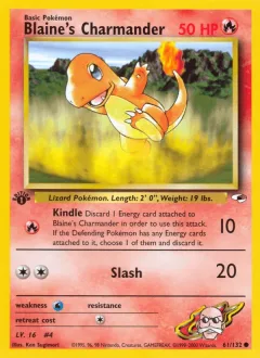 Blaine's Charmander 1st Edition
