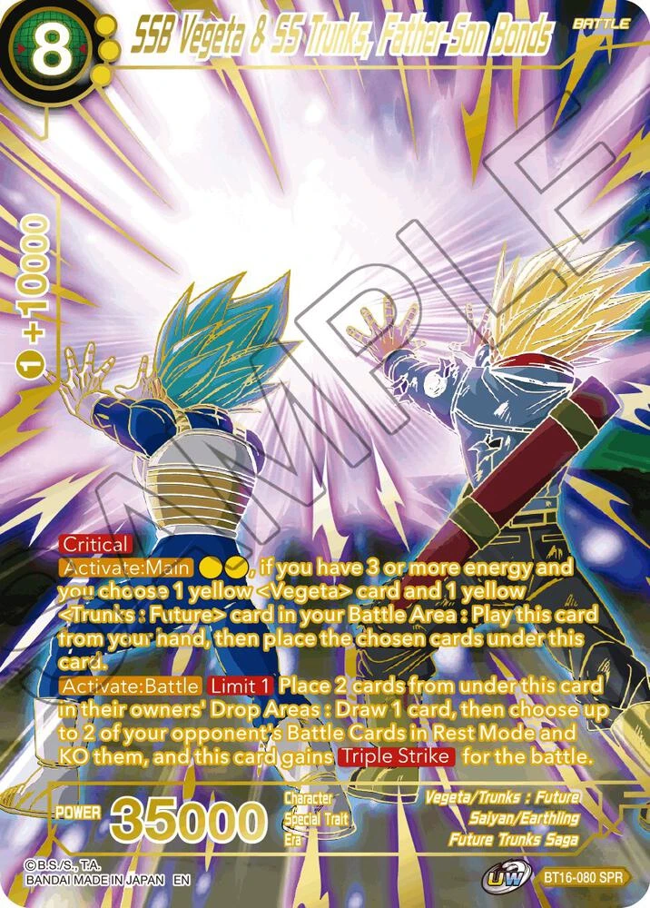 SSB Vegeta & SS Trunks, Father-Son Bonds [SPR] #BT16-080