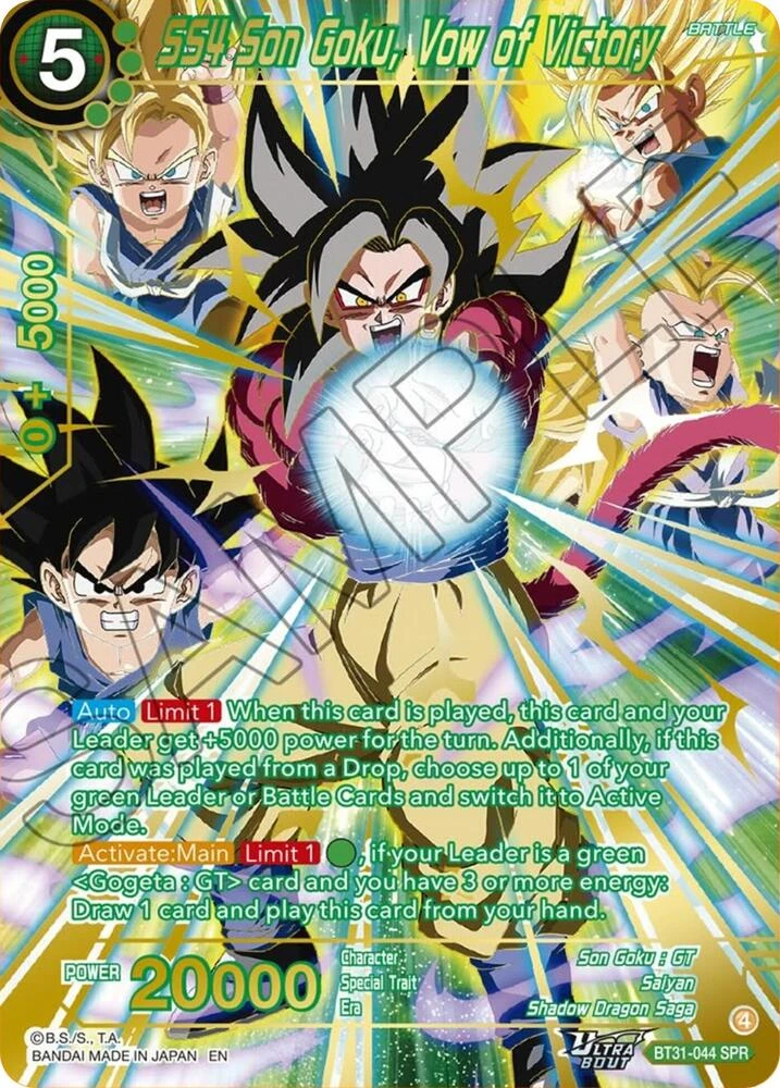 SS4 Son Goku, Vow of Victory [SPR] #BT31-044