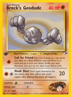 Brock's Geodude 1st Edition