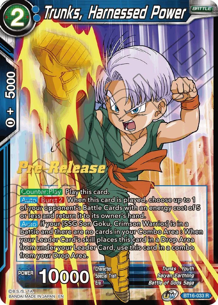 Trunks, Harnessed Power [Pre-Release] #BT16-033