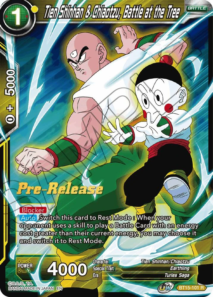Tien Shinhan & Chiaotzu, Battle at the Tree [Pre-Release] #BT15-101