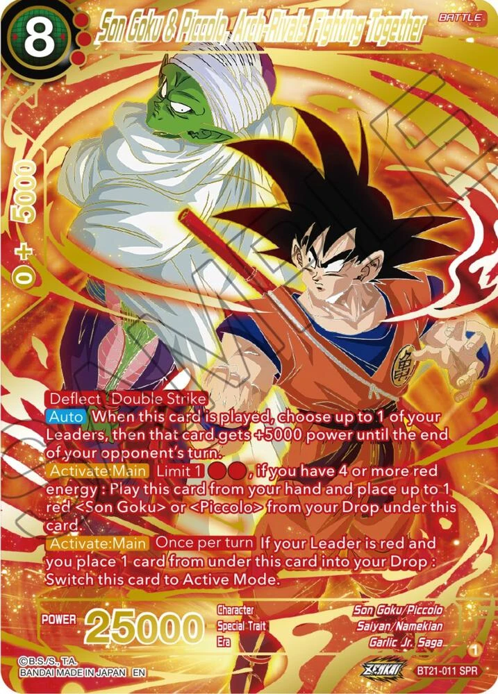 Son Goku & Piccolo, Arch-Rivals Fighting Together [SPR] #BT21-011