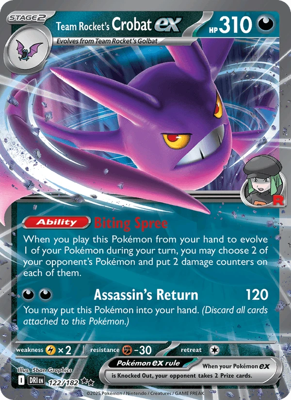 Team Rocket's Crobat Ex #122