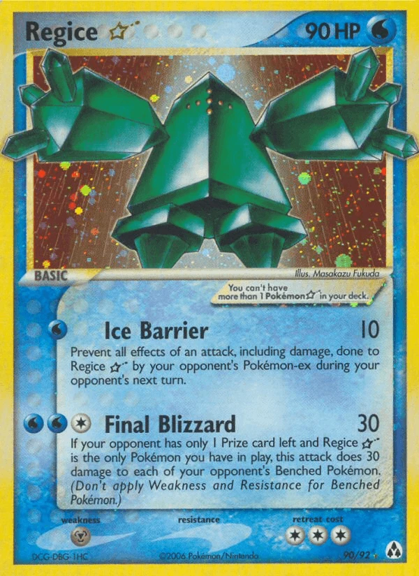 Regice Gold Star #90