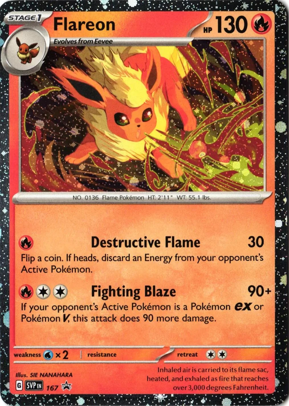Flareon Cosmos Holo #167