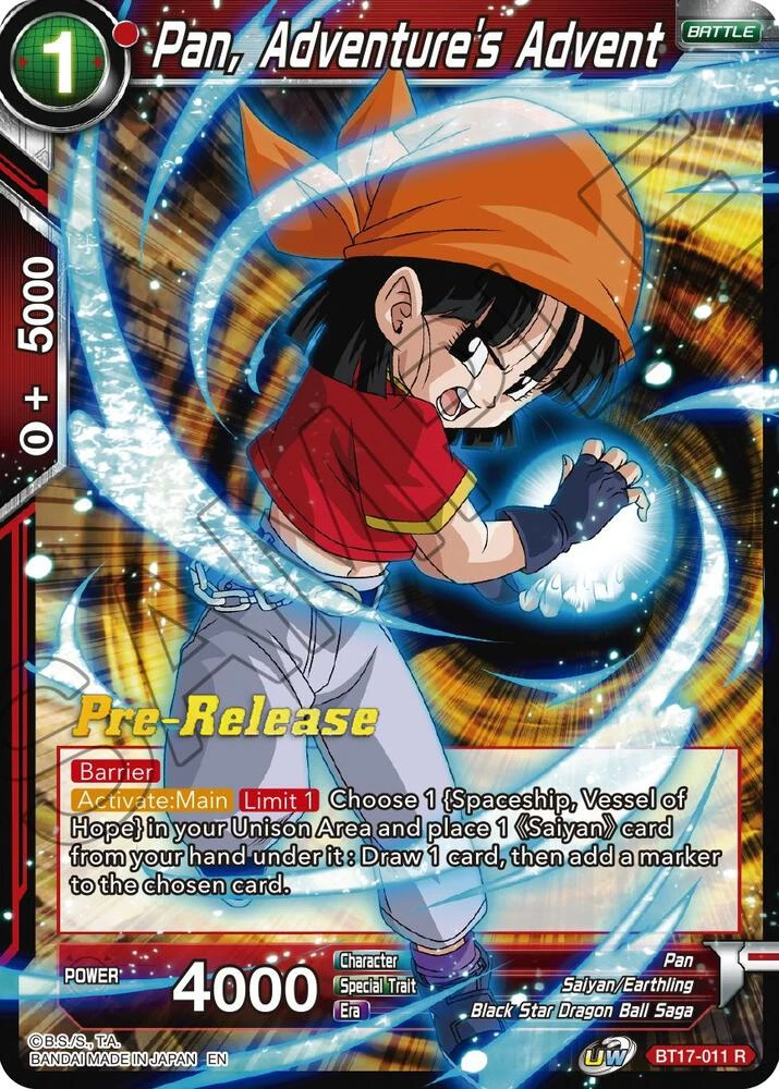 Pan, Adventure's Advent [Pre-Release] #BT17-011