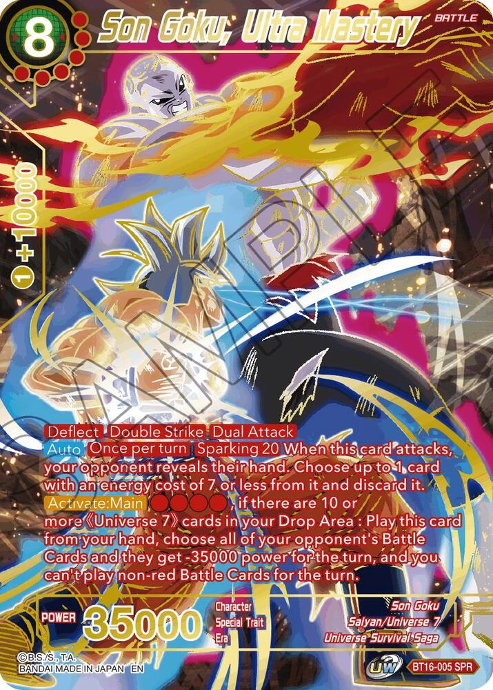 Son Goku, Ultra Mastery [SPR] #BT16-005