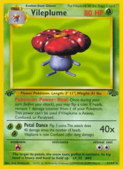 Vileplume 1st Edition