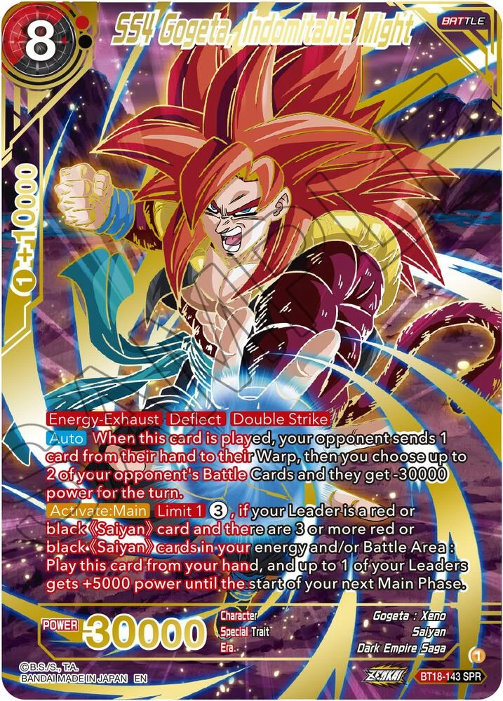 SS4 Gogeta, Indomitable Might [SPR] #BT18-143