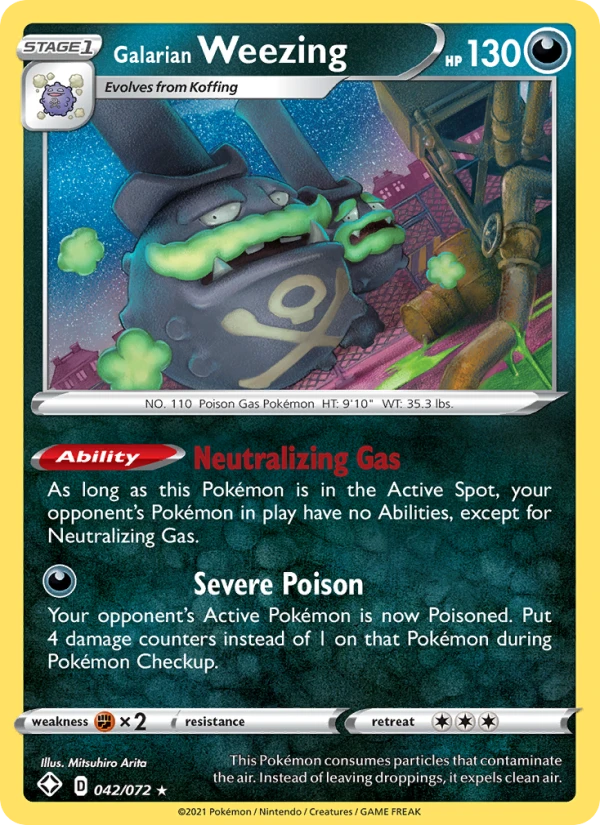 Galarian Weezing Holo #42