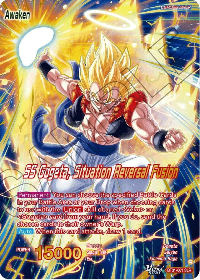 Son Goku & Vegeta // SS Gogeta, Situation Reversal Fusion [SLR] #BT31-001