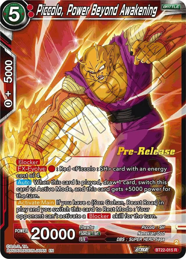 Piccolo, Power Beyond Awakening [Pre-Release] #BT22-015