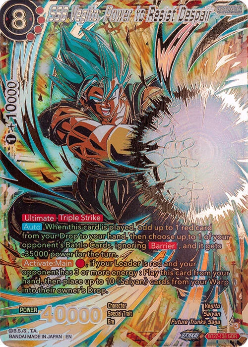 SSB Vegito, Power to Resist Despair [GDR] #BT27-138