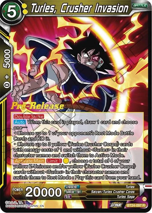 Turles, Crusher Invasion [Pre-Release] #BT24-097