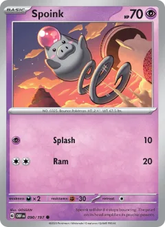 Spoink Reverse Holo