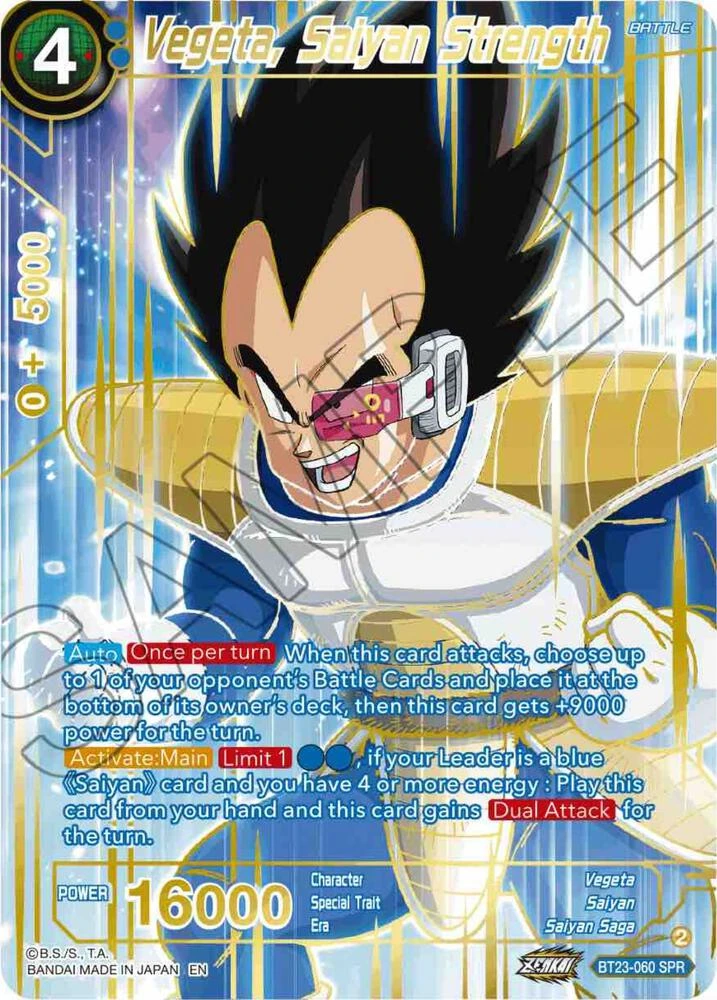 Vegeta, Saiyan Strength [SPR] #BT23-060