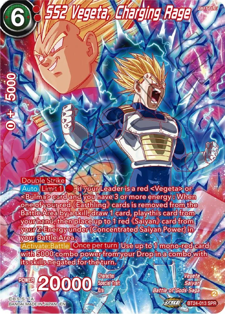 SS2 Vegeta, Charging Rage [SPR] #BT24-013