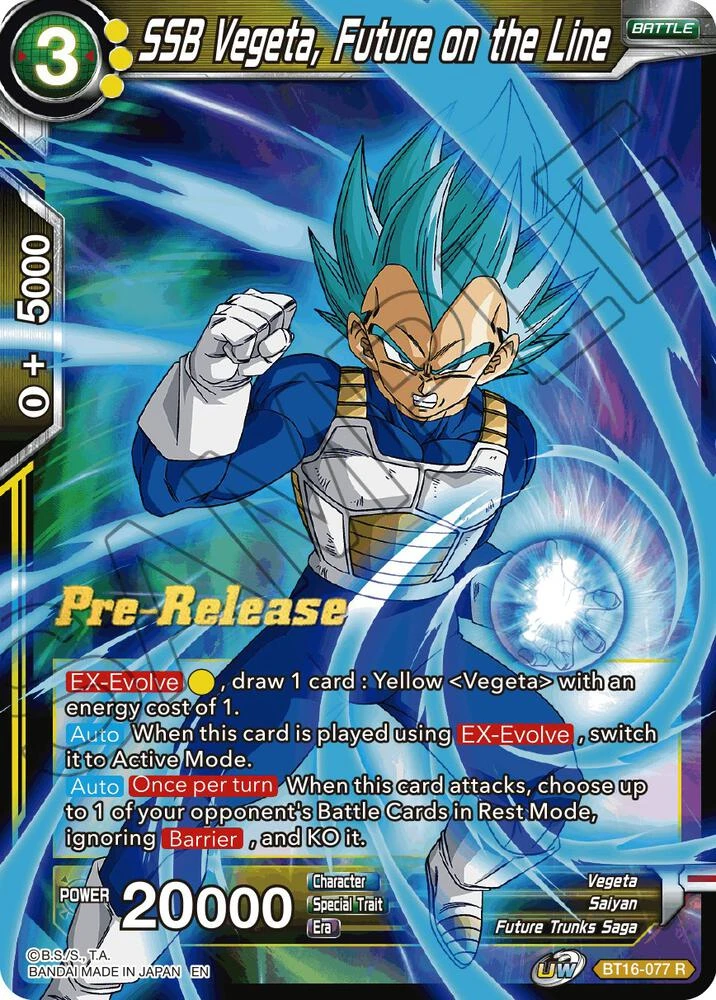 SSB Vegeta, Future on the Line [Pre-Release] #BT16-077