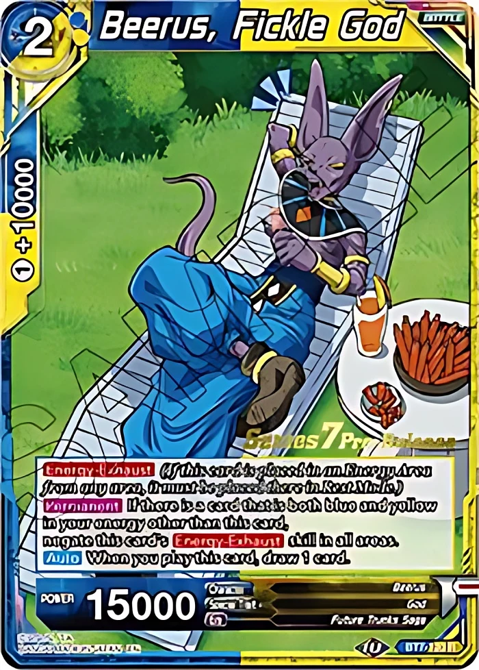 Beerus, Fickle God [Pre-Release] #BT7-120_PR