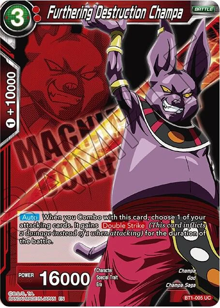 Furthering Destruction Champa [Expansion Deck Box Set 08: Magnificent Collection - Forsaken Warrior] #BT1-005
